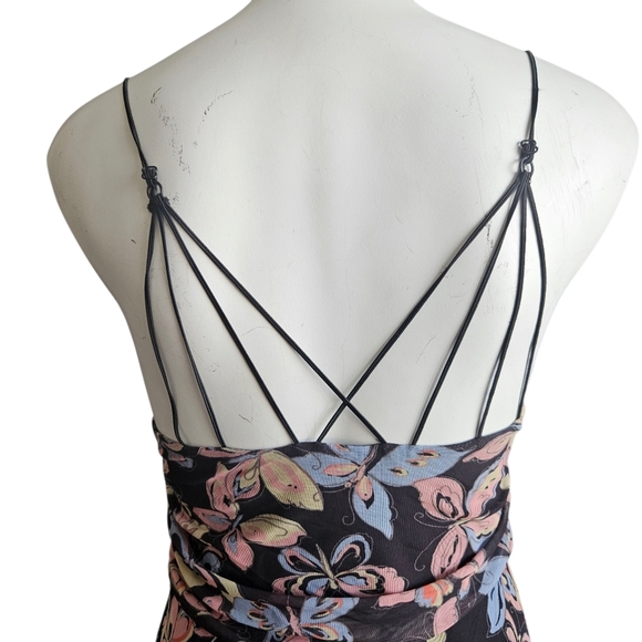 Urban Outfitters Butterfly Print Wild Seam Slip Dress Sz MED Whimsigoth Punk - Picture 6 of 13